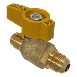 XFITTING 3/8 Inch Flare X 3/8 Inch Flare Gas Valve, 5 Pieces