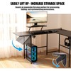 VidaTeco L Shaped Gaming Desk with Desk Extender, 47-59in Smart