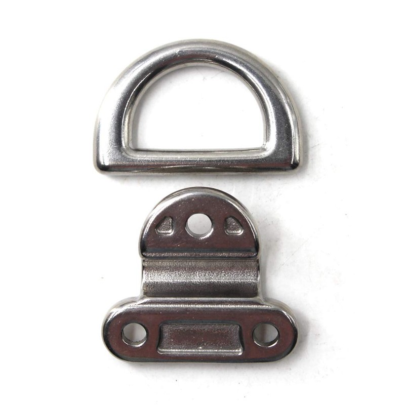 8mm Folding Pad Eye 316 Stainless Steel Lashing Ring Heavy