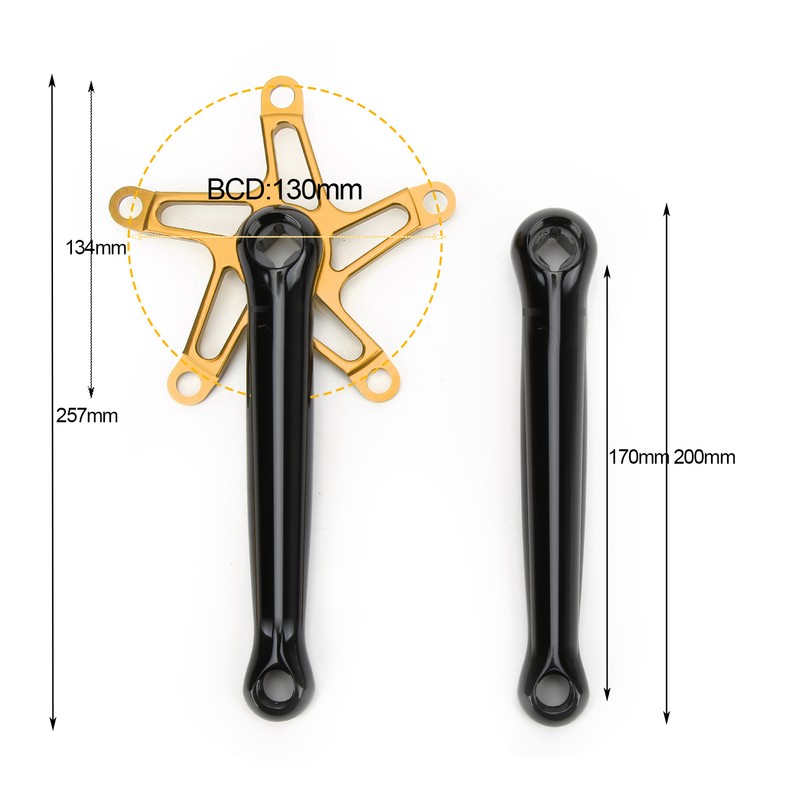 Bolany Folding Bicycle Square Hole Crank 130BCD Sprocket Single Disc