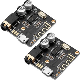 MakerHawk 2pcs Bluetooth Audio Receiver Board BT 5.0 Stereo Audio Amplifier 3.7-5V Car Speaker Amplifier for DIY