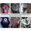 Vmingo Calcomania Moto Fishbone Engomado Tanque Sticker con Relieve Gasolina