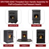 Hiorucet SRV7093-024D Threaded Door Handle Assembly for PelPro Stoves PP60