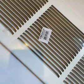 Hart & Cooley Baseboard Return Air Grill Cover Steel Bright White 30" x 6"