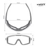 voltX 'QUAD' 4 in 1 CLEAR Lens Safety Glasses, with
