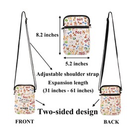 FUSTMW Corgi Crossbody Bag Corgi Gifts for Corgi Lovers Cell Phone Purse Corgi Owner Gift Cute Corgi Print Crossbody Pouch (Corgis Crossbody Bag)