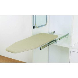 HIDE AWAY IRONING BOARDS Foldable Rotated Ironing Board Closet Pull-Out Stow Away in The Cabinet Ironing Station for Home, Apartment, Beige