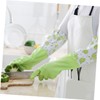 KOMBIUDA 1 Pair Long Cuff Reusable Dish Washing Gloves with