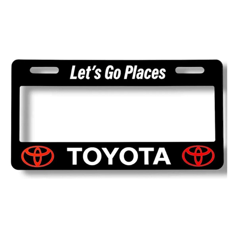 Par De Porta Placas Premium Toyota