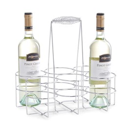 Zeller Flaschenhalter für 6 Flaschen, Chrom 32x22x31
