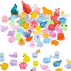 GSrenyu 50 Pcs Mini Resin Animals, 50 Styles Tiny Resin