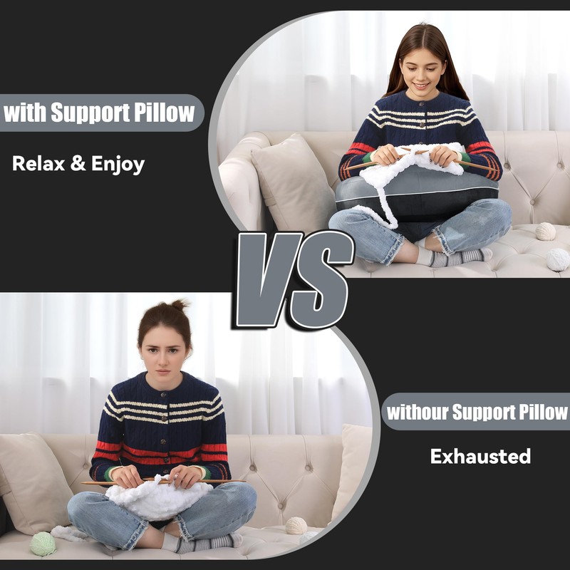 HOMBYS Crochet Pillow for Lap Support,Gaming Pillow for Lap,Lap Pillow