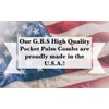 GENTS Pocket Palm Hair Brush Comb Set - 6 Pack