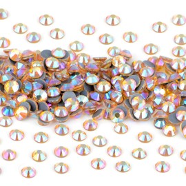 NCB 2880pcs Hotfix Rhinestones Flatback Crystal Rhinestones for Crafts Crafting Clothes Shoes DIY Decorations (Topaz AB, SS4 1.6mm)