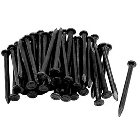 50pcs Hardware Nails 2 inch Length,Carbon Steel Point Tip Wall Cement Masonry Nail,Woodworking Nails,Concrete Nails,Black 50 mm