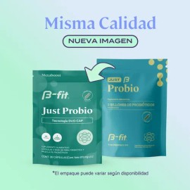 B-FIT | Just Probio sin Sabor - 2 Billones de Probióticos por Cápsula - 30 Cápsulas | Tecnología DuoCap - Producto Natural y Seguro
