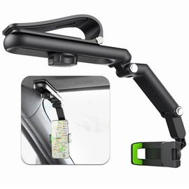 YGDMD Upgraded Car Sun Visor Phone Holder,180° Adjustable Sunvisor Phone Holder for Car with 360° Swivel Design for Viewing Navigation Without Looking Down,Foldable Auto Phones Mount