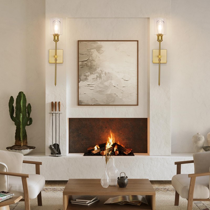 Neoglint Battery Operated Wall Sconces Set of 2, 5000mAh Rechargeable