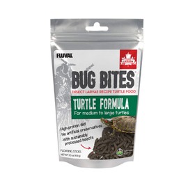 Fluval Bug Bites Turtle Food, Sticks for Medium to Large Sized Turtles, 3.53 oz., A6593, Brown