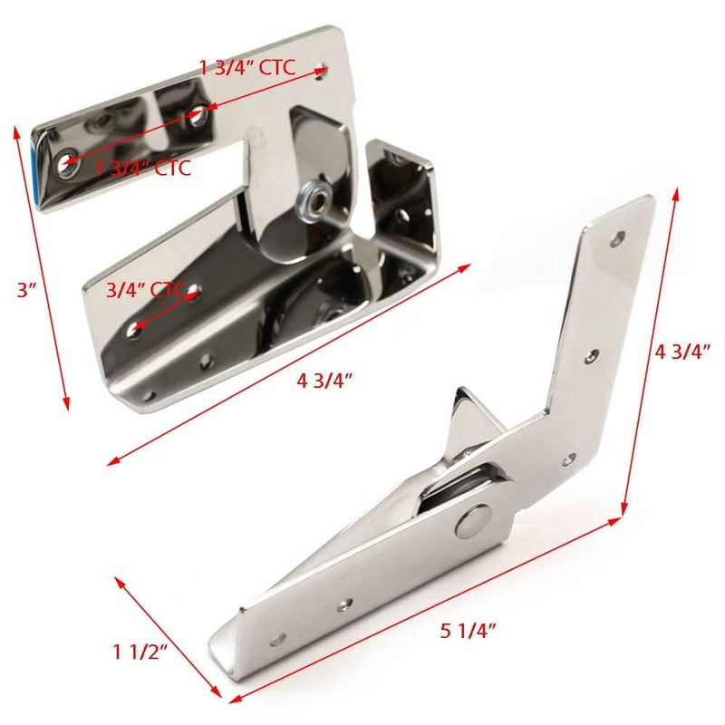 Boat Folding Seat Hinge 207205 | Stainless Steel (Set of