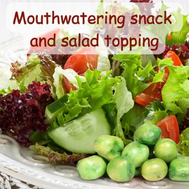 Roasted Salted Green Peas Snack - by It's Delish, 10 lbs Bulk Bag | Dried Pea with Salt Crunchy & Healthy Snacks | Vegan, Kosher