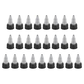 Patikil Twist Bottle Caps - 25pcs 18/410 Squeeze Bottle Cap Replacement for Water, Glue, Paint Bottles - Black