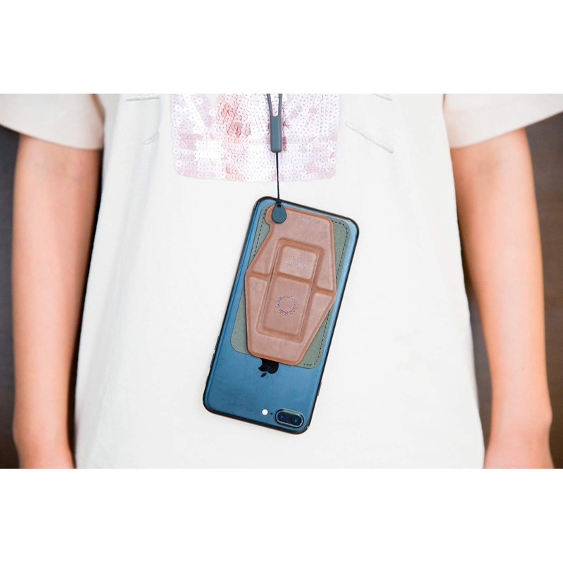 DesignNest FoldStand Slim Magnetic Phone Stand Card Holder with Lanyard,