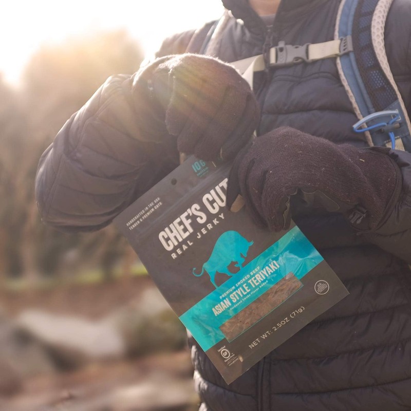 Chef's Cut Beef Jerky, Teriyaki, High Protein Meat Snack, 10g