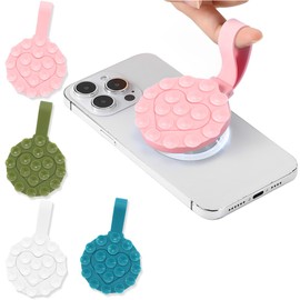 ZKGYUS Saugnapf Handy mit Trageband, 4 Stück Silikon Handyhalterung, Silikon Handy Saugnapf Halterung, Auto Saugnäpfe Handyhalter Autohalterung, Kompatibel für Alle Handy-Modelle