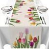 Fsahiuf Tablecloth, Table Cloth, Table Runner, Tulip Pattern, Spring Decoration,