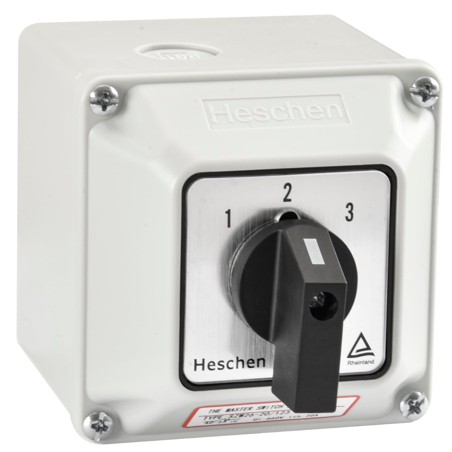 Heschen Universal Locking Cam Selector Switch, SZW26-20-123.3D-BX, 660V ...