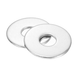 sourcing map 5Pcs M14 Flat Washer, 304 Stainless Steel 15mm ID x 44mm OD x 3mm Thick for Bolt Screw, Factories Repair, Kitchens, Shops, and Outdoor Construction, Silver