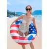 Float Adult 浮輪 Float 90 cm Diameter Large Thick American Flag