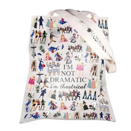 Broadway Character Musical Tote Bag Theatre Cosmetic Bag Theatre Fans Gift I'm Not Dramatic I'm Theatrical Musical Makeup Pouch Broadway Musical Theatre Gift Tote