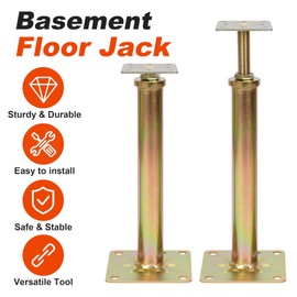 RDUIGT 4Pcs House Jacks for Leveling Adjustable Jack Post 11.6" to 16.1" Height Range House Floor Jack for Temporary Support Floor Jacks for House