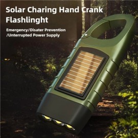 Seancheer Hand Crank Solar Powered Flashlights,Co