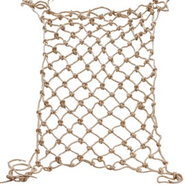 Jute Hemp Rope Net (3ftx6ft), Heavy Duty Natural Climbing Safety Rope Netting Balcony Stairs Fence Garden Playground Protection Net Indoor & Outdoor Decor Rope Net