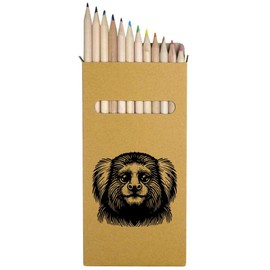 Azeeda 12 x 'Marmoset Monkey' Long 178mm Coloured Pencils/Pencil Set (PE00076959)