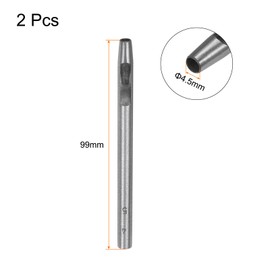HARFINGTON 2pcs Hollow Punch for Leather 4.5mm Round Hole Punch Tool for Belt Puncher Carbon Steel Single Punch for Watch Belt Cut Leather Craft Rubber Paper Fabric Plastic Soft Material