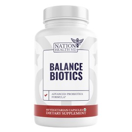 NATION HEALTH MD Balance Biotics Supplement - Probiotics Formula with Signature Blend for Gut Microbiota, 1 Bottle