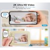 OJR 2K HD Video Baby Monitor with Camera and Audio,