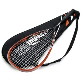 PRO IMPACT Graphite Carbon Fiber Squash Racket with Carry-On Cover & Durable Strings - Full Size Lightweight Racquet for Men & Women - Designed for Enhanced Control Skill Levels