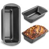 HONGBAKE 3 Pack Loaf Pan Set, 8.5 x 4.5 Inches