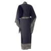 NOVICA Black Batik Printed Hand Made Robe, Midnight Rose' (One