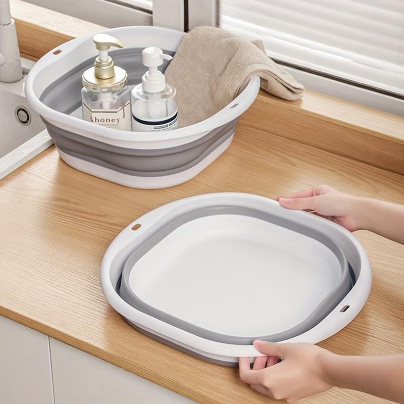 ZKGYUS Foldable Sink, Portable Dish Tray, Multi-Purpose Portable Washing Bowl,