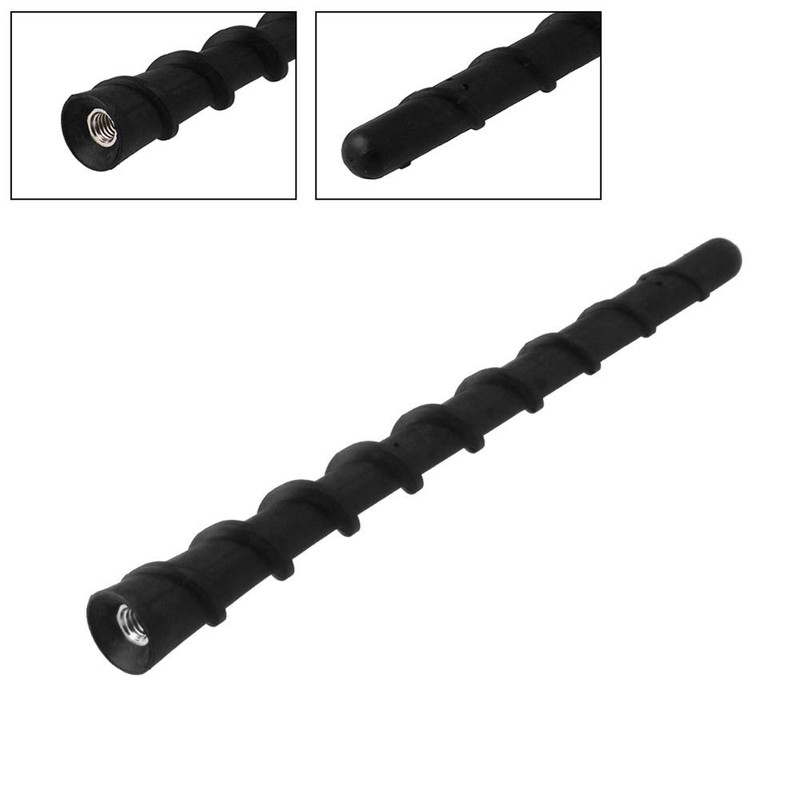 TEBOCR 8'' Harley Short Antenna Mast Spiral Antenna Flexible Rubber