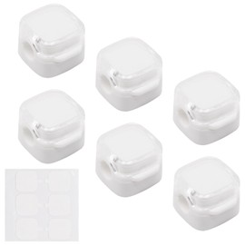 ZHMEINA Magnetic Cable Clips, Magnetic Cord Organizer Cable Holder, Cable Organizer Clips, Can Be Used for Home Offices, Desktop Phones, Car Walls, Desktop Bedside Tables (White 6pcs)