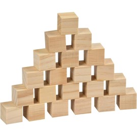 Smooth Wooden Cubes 3 x 3 x 3cm DIY Wooden Square Decoration Pine Square Blocks