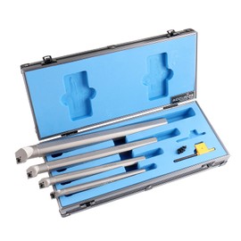 Accusize Industrial Tools Sclcr 4 Pc Indexable Boring Bar Set, Without Inserts, Working with Ccmt 32.5 and Cctg 32.5 Inserts, 1/2", 5/8", 3/4", & 1",P252-S411