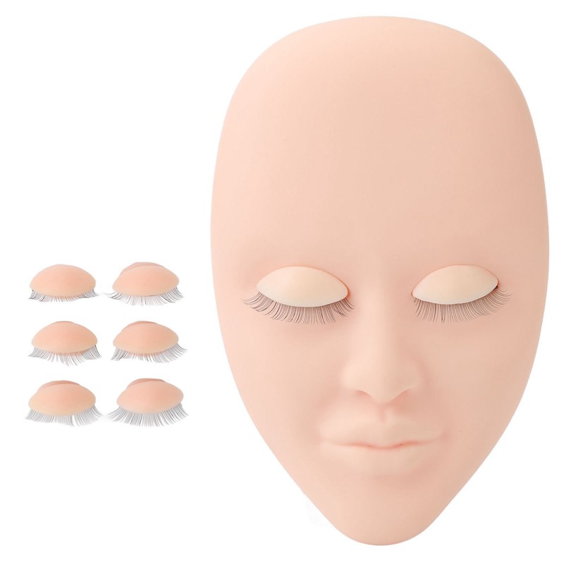 Lash Mannequin Head Eyelash Extension Practice Doll Head with 3